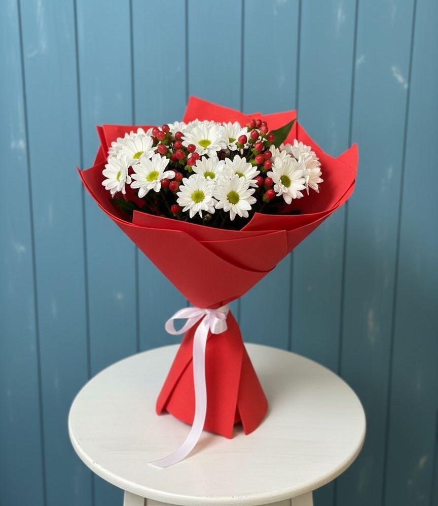 Букет цветов из: Хризантемы в Пуршево