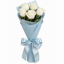 Букет 5 Белых роз Проуд в Пуршево