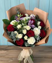 Букет цветов из:  Розы и Альстромерии в Пуршево