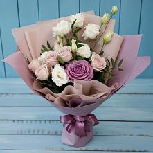 Букет цветов из:  Розы и Лизиантусы в Пуршево