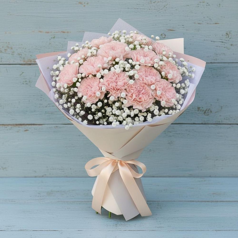 Букет цветов из: Гвоздики в Пуршево