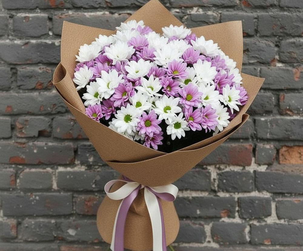 Букет цветов из: Хризантемы в Пуршево