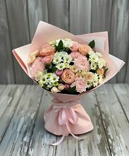 Букет цветов из:  Гвоздики, Розы и Хризантемы в Пуршево