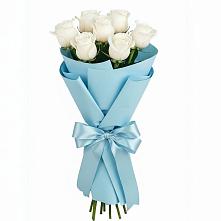 Букет 7 белых роз Проуд в Пуршево