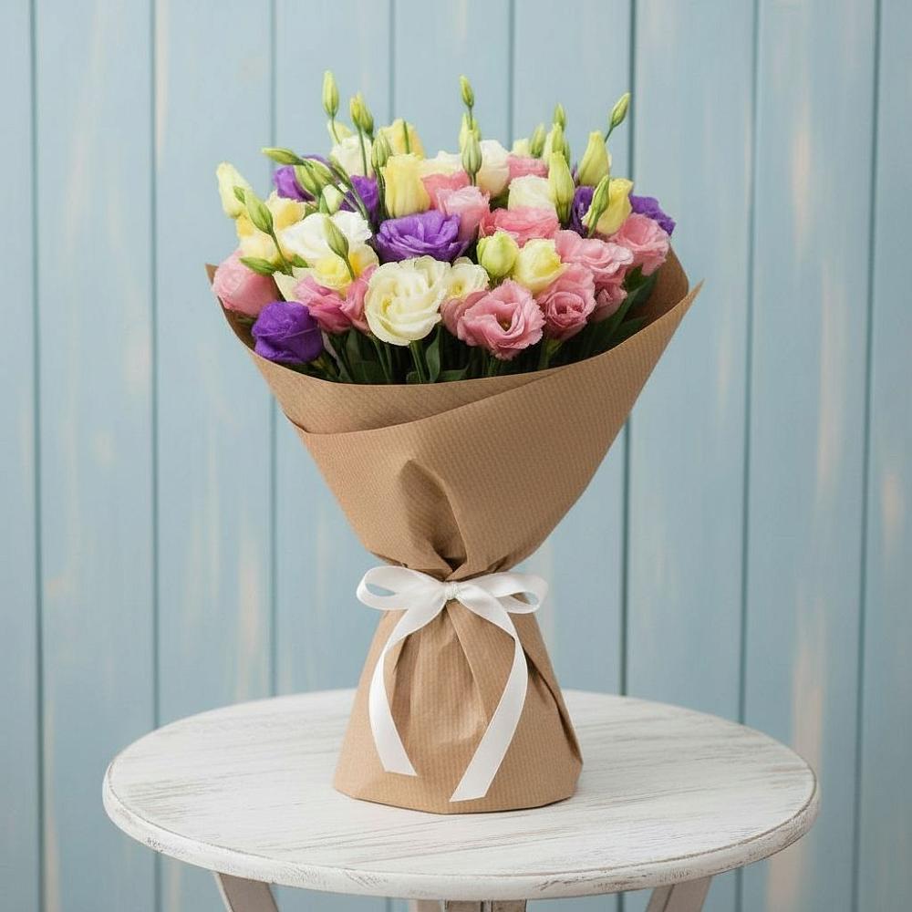 Букет цветов из: Лизиантусы в Пуршево