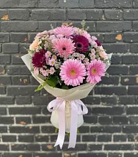 Букет цветов из:  Герберы и Хризантемы в Пуршево