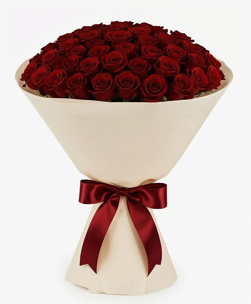 Букет 101 Бордовая роза Блэк Бакарра в Пуршево