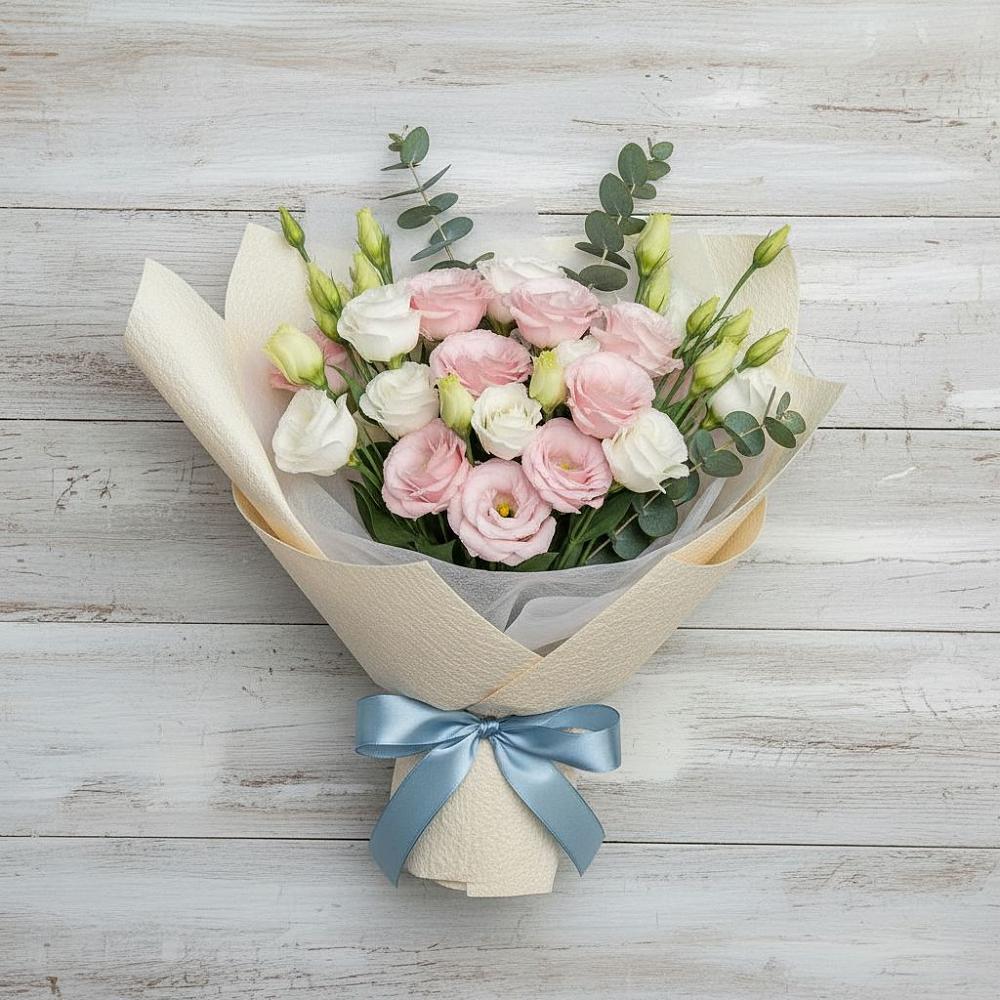 Букет цветов из: Лизиантусы в Пуршево